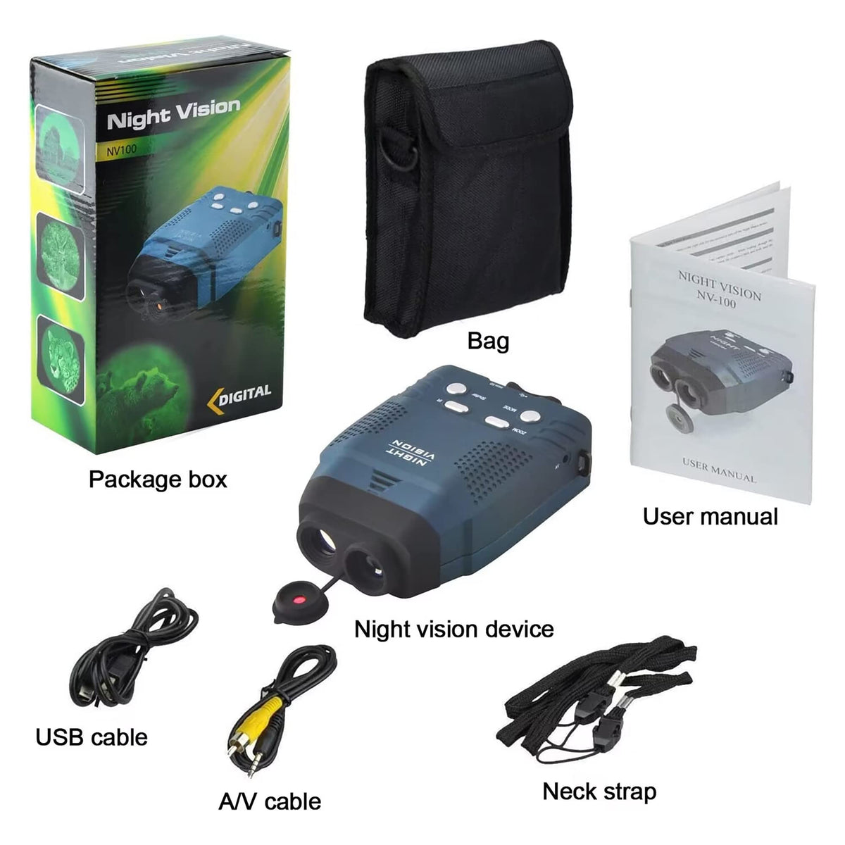 Astromania night vision monocular LCD screen for direct playback and sharing