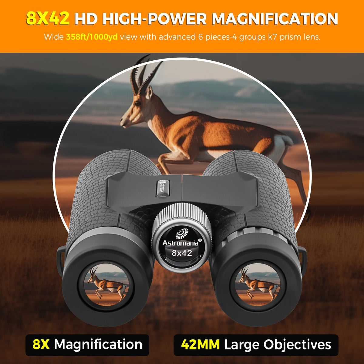 Astromania objective lens detail highlighting BAK-7 prism brightness advantage