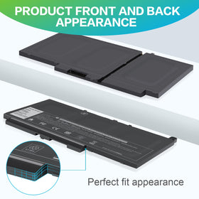 ASUNCELL 7CJRC battery beside Dell Latitude 7270 to illustrate compatibility.