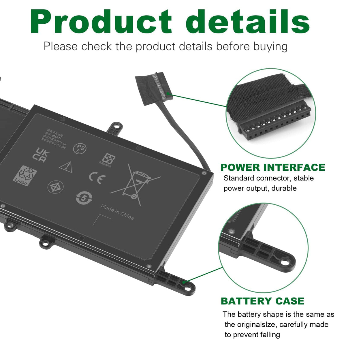 ASUNCELL battery label with 99Wh marking for extended runtime benefit
