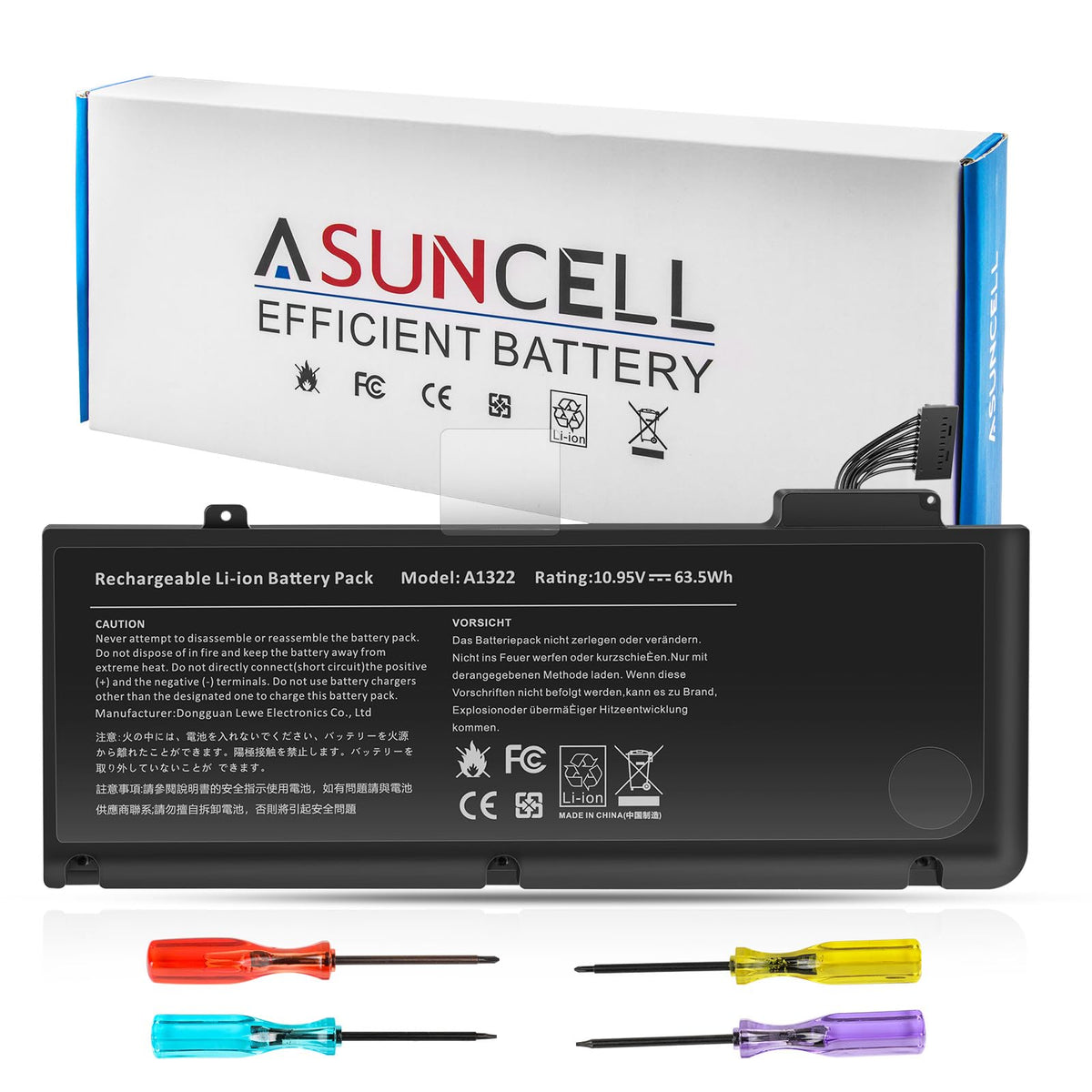 ASUNCELL A1322 battery for MacBook Pro 13 mid-2012, reliable power on the go.