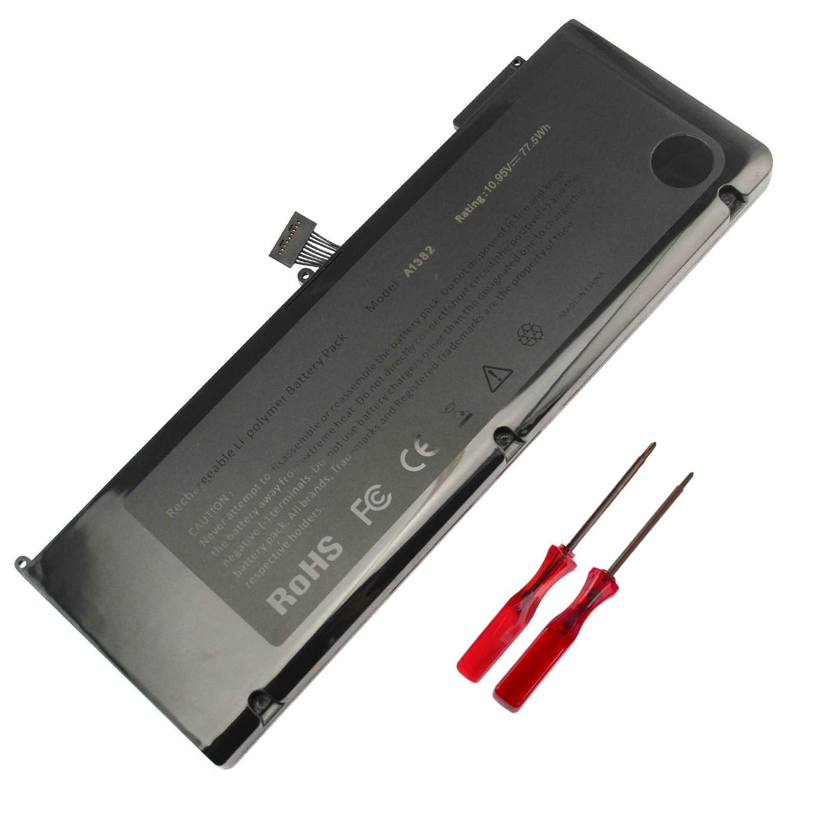ASUNCELL battery top label close-up showing model and capacity, ensures correct fit benefit