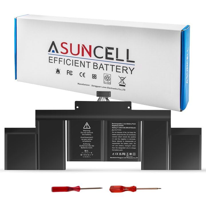 ASUNCELL A1398 front packaging showing battery and model label for clear identification