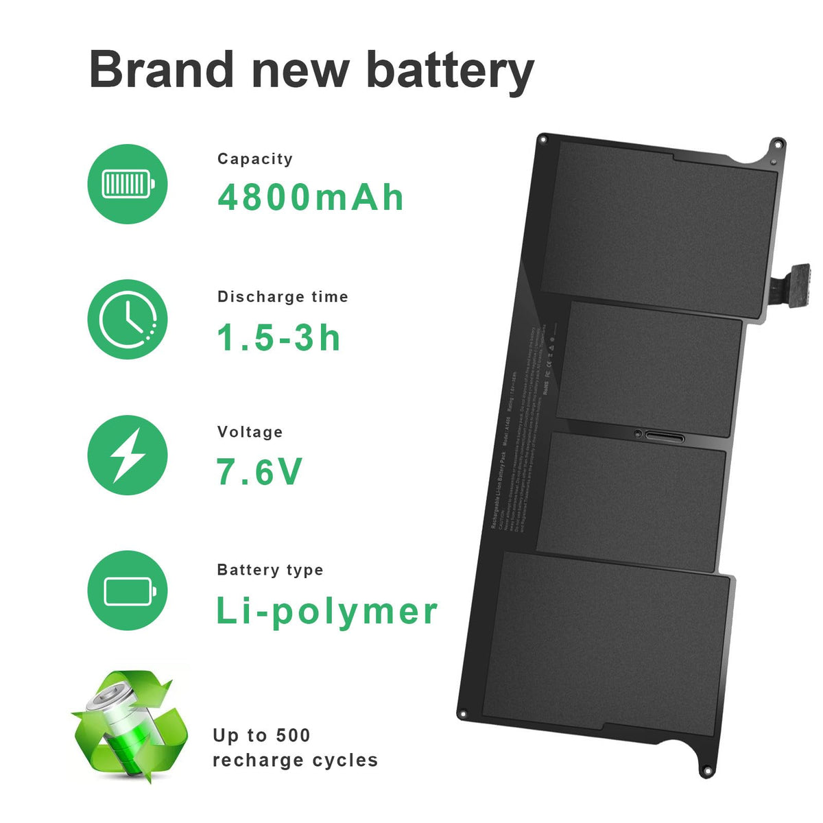 ASUNCELL A1465 battery in-use image showing extended daily productivity