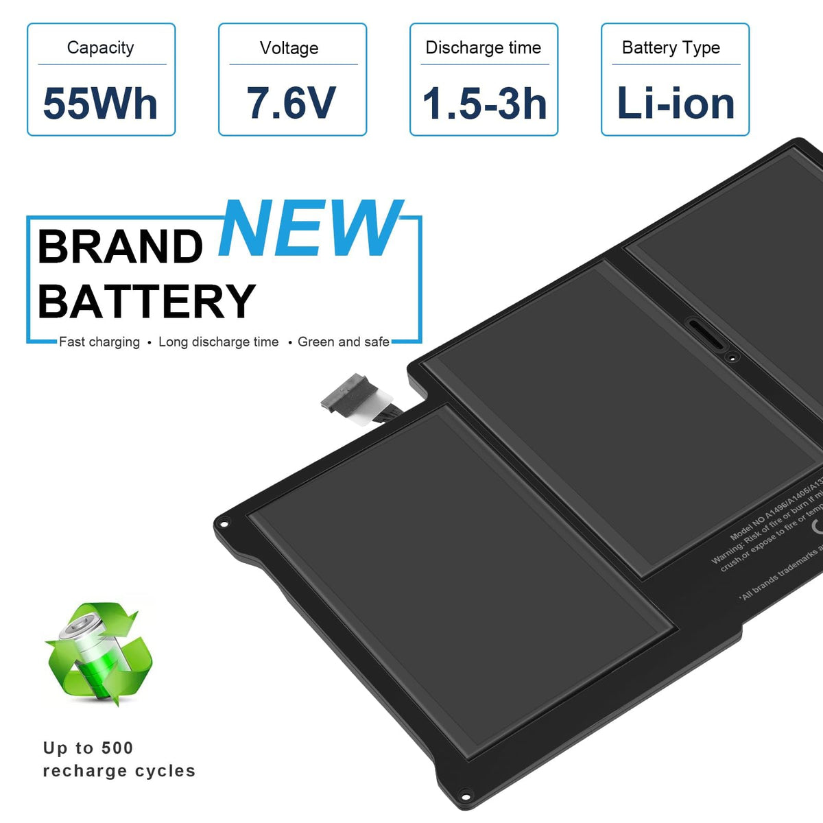 ASUNCELL A1466 battery label showing model and specs clearly
