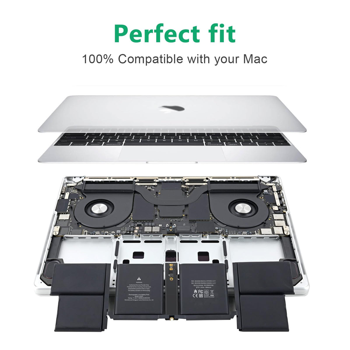ASUNCELL A2527 battery pack, ready for MacBook Pro 16 inch replacement