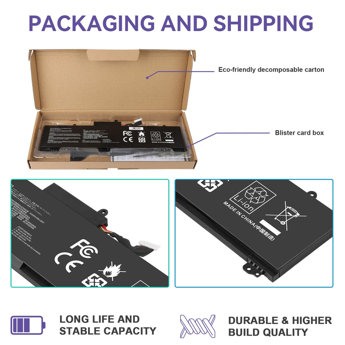 ASUNCELL C41N1837 packaging box ready for ASUS fans