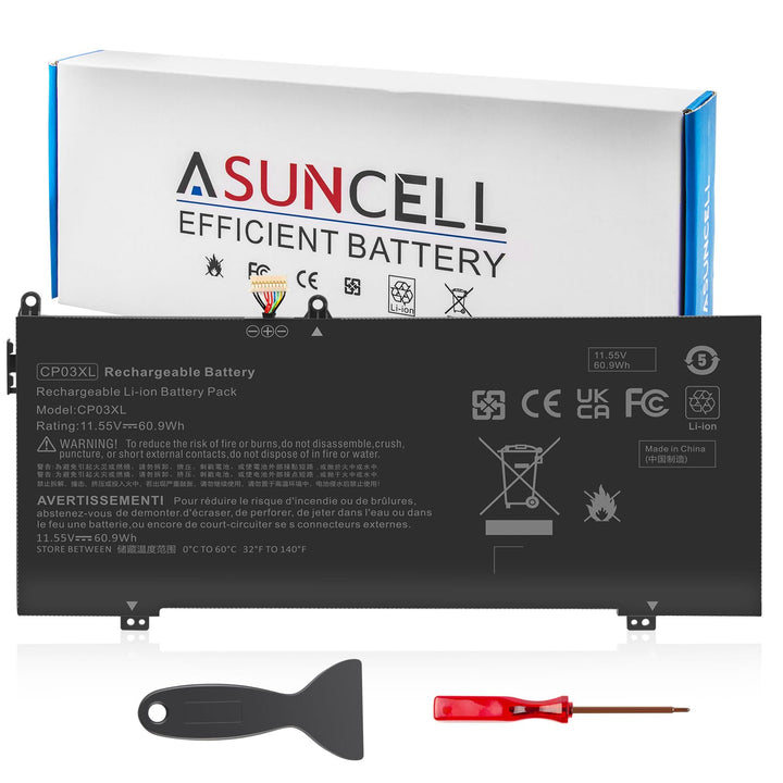 ASUNCELL CP03XL front packaging showing product and benefit of ready replacement