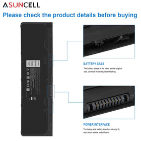 ASUNCELL Compatibility chart for Dell Latitude E7240/E7250 fits the ultrabook