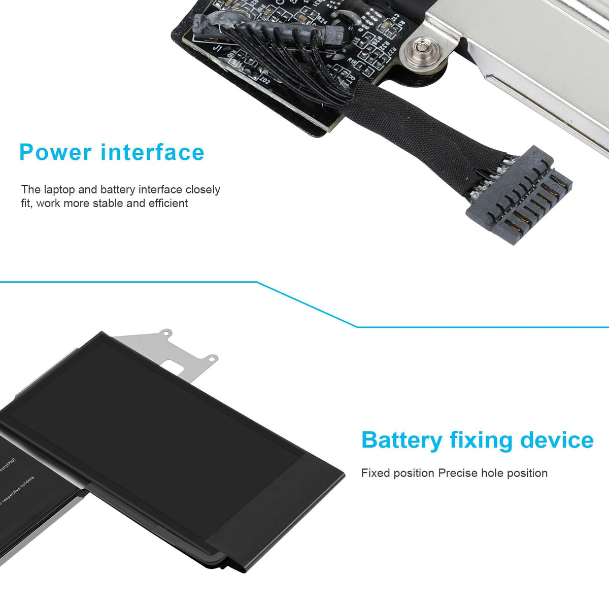 ASUNCELL installed inside MacBook Air demonstrating direct fit