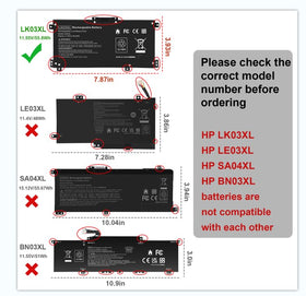 ASUNCELL LK03XL battery side view highlighting slim profile for portability