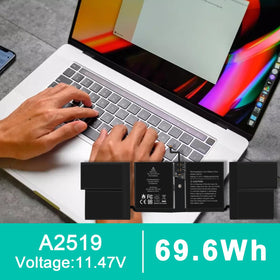 ASUNCELL MacBook Pro A2442 battery connector area for easy installation.