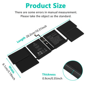 ASUNCELL MacBook Pro A2442 battery packaging showing CE/ROHS/FCC certification.