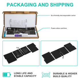 ASUNCELL MacBook Pro A2442 battery safe-use guide illustration.