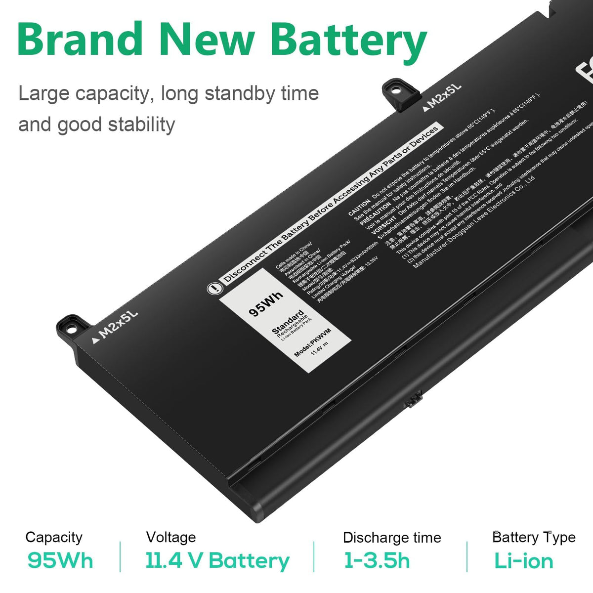 ASUNCELL PKWVM installed inside Dell Precision laptop, restores mobile power