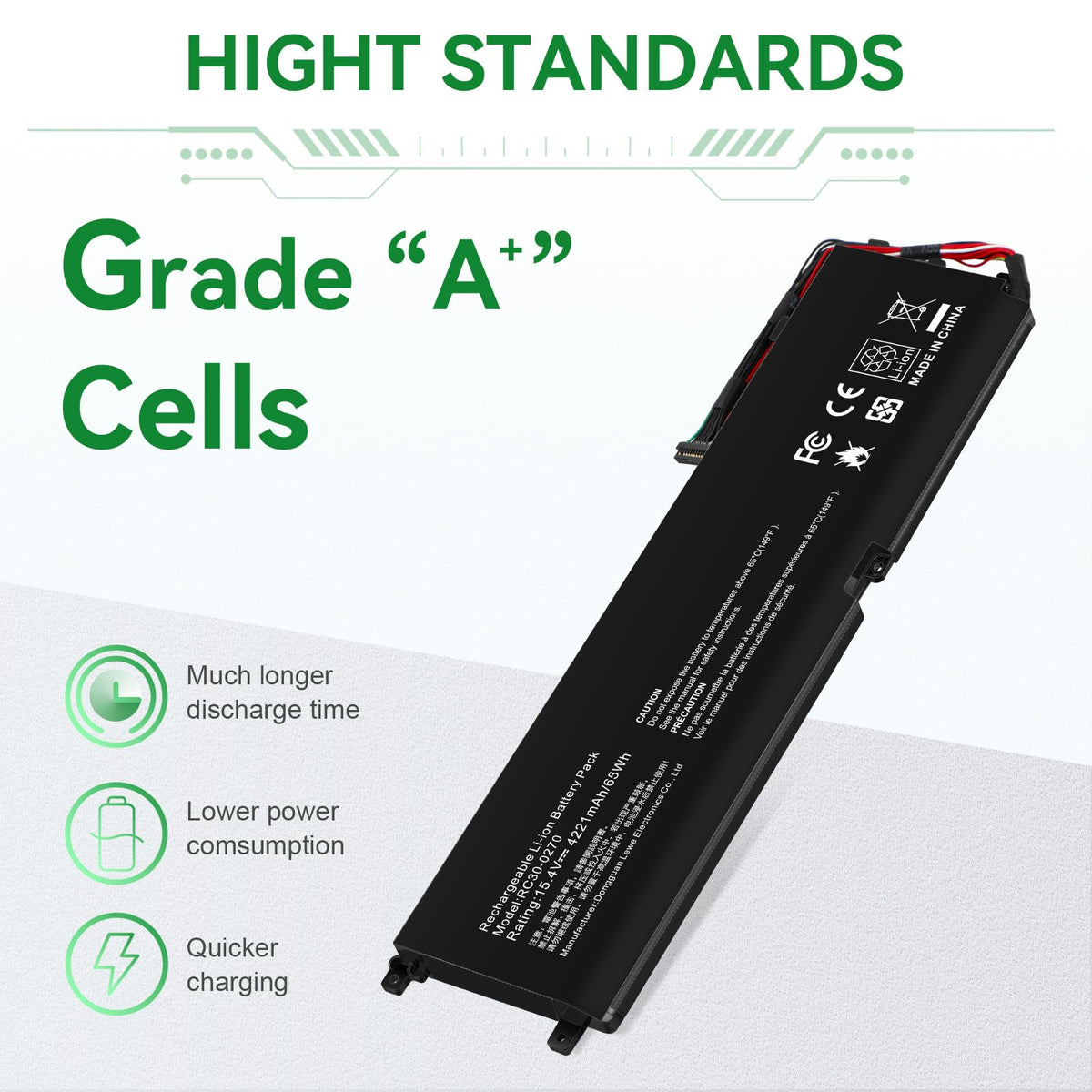 ASUNCELL RC30-0270 battery holder assembly ensuring a clean connection.