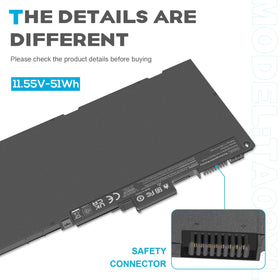 ASUNCELL TA03XL EliteBook 755 G4 front view, compatible power pack