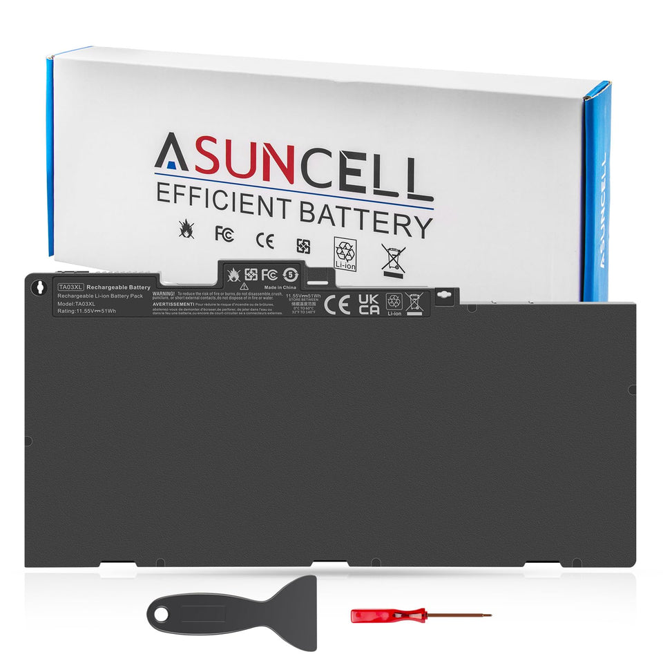 ASUNCELL TA03XL battery for HP 840 G4 front view for reliable replacement power