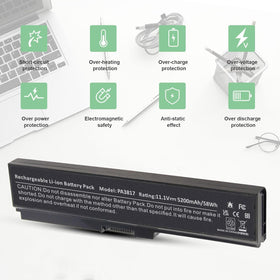 ASUNCELL PA3819U-1BRS battery for Toshiba laptops for longer usage.