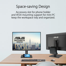 Broad connectivity including HDMI, DisplayPort, USB hub for flexibility.