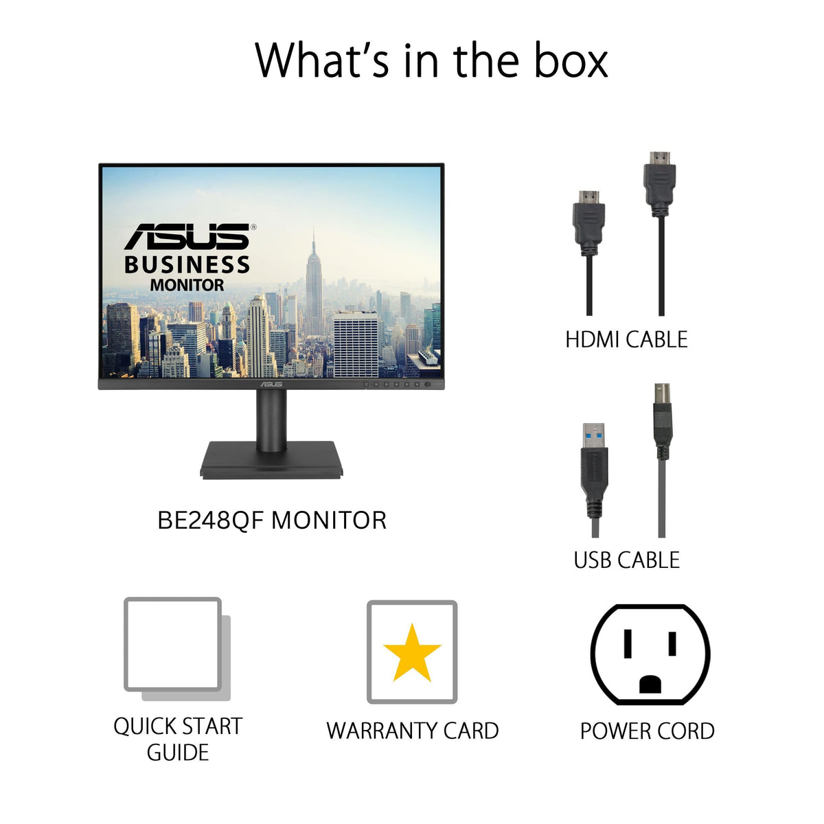 Includes essential cables for quick plug-and-play setup.
