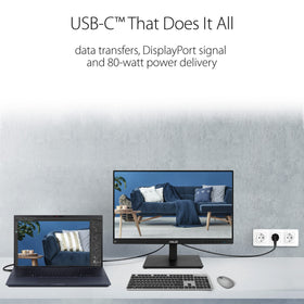 ASUS BE24ECSBT USB-C port enables single cable docking and power delivery