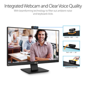 ASUS BE24EQK 2MP adjustable webcam for flexible video calls