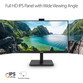 ASUS BE279QSK built-in webcam ready for video conferencing.