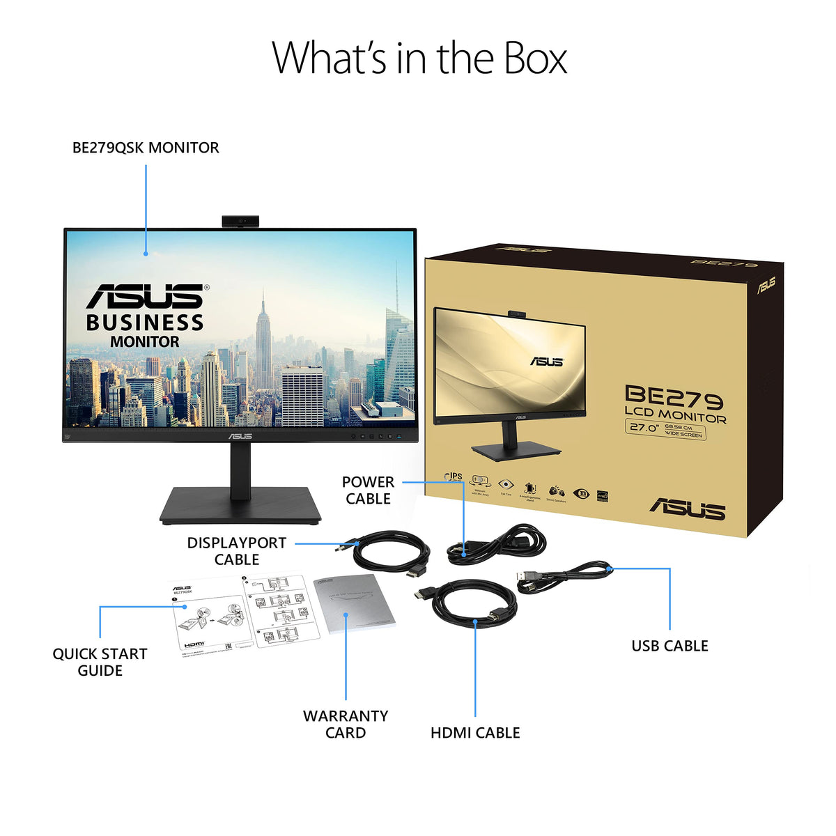 ASUS BE279QSK TÜV-certified Flicker-free and Low Blue Light.