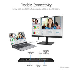 ASUS BE279QSK IPS panel delivers wide viewing angles.