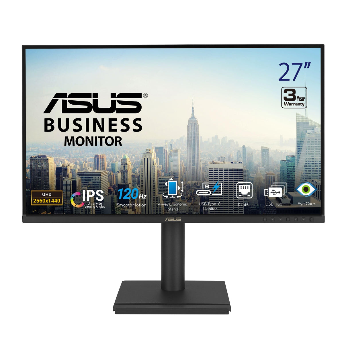 ASUS BE27ACGN box contents include cables and quick-start guide for setup