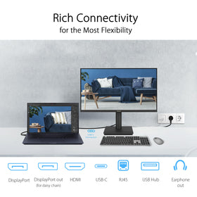 ASUS BE27ACGN USB-C dock enables single-cable data, video, and power delivery