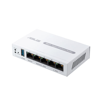 ASUS ExpertWiFi EBG15 front view shows a compact business router ideal for small offices.