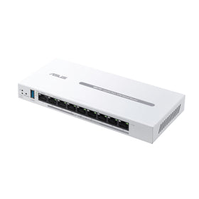 ASUS ExpertWiFi EBG19P with 8 PoE ports powering IP cameras and APs for reliable office coverage