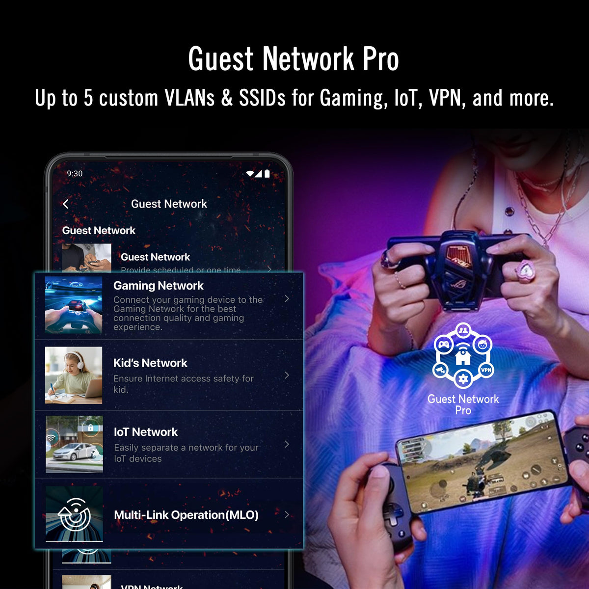 ASUS GT-BE19000AI AI Protection status displays active security features