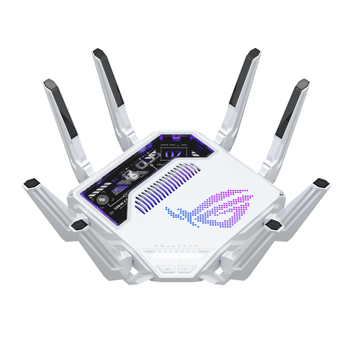 ASUS GT-BE19000AI tri-band WiFi7 design illustrates future-proof topology