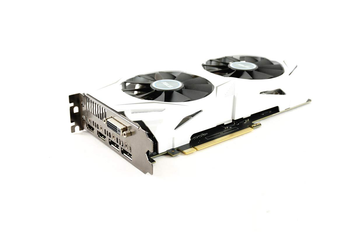 ASUS GTX 1060 6GB dual-fan heat sink detail highlighting efficient cooling