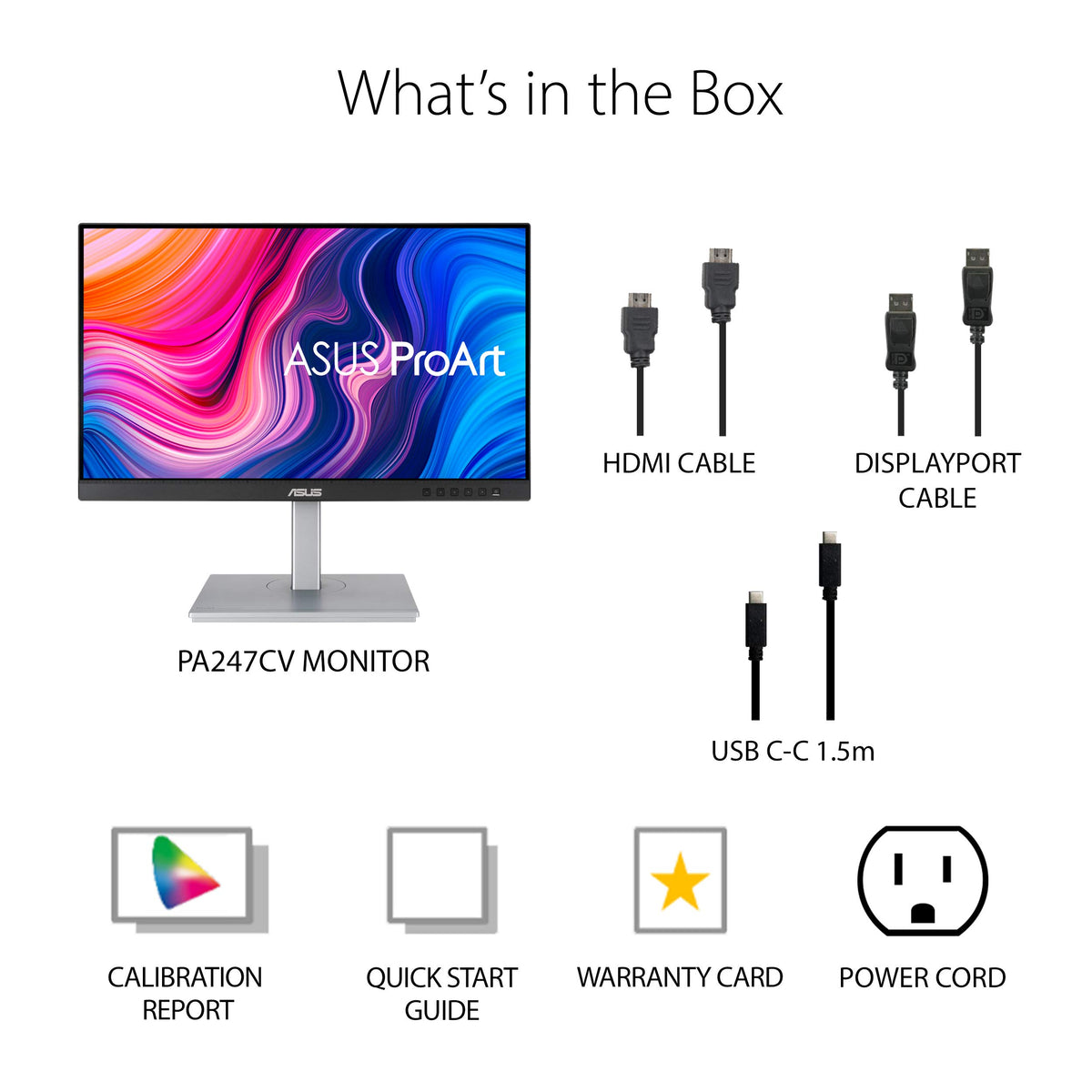 ASUS ProArt PA247CV ergonomic stand for comfortable viewing.
