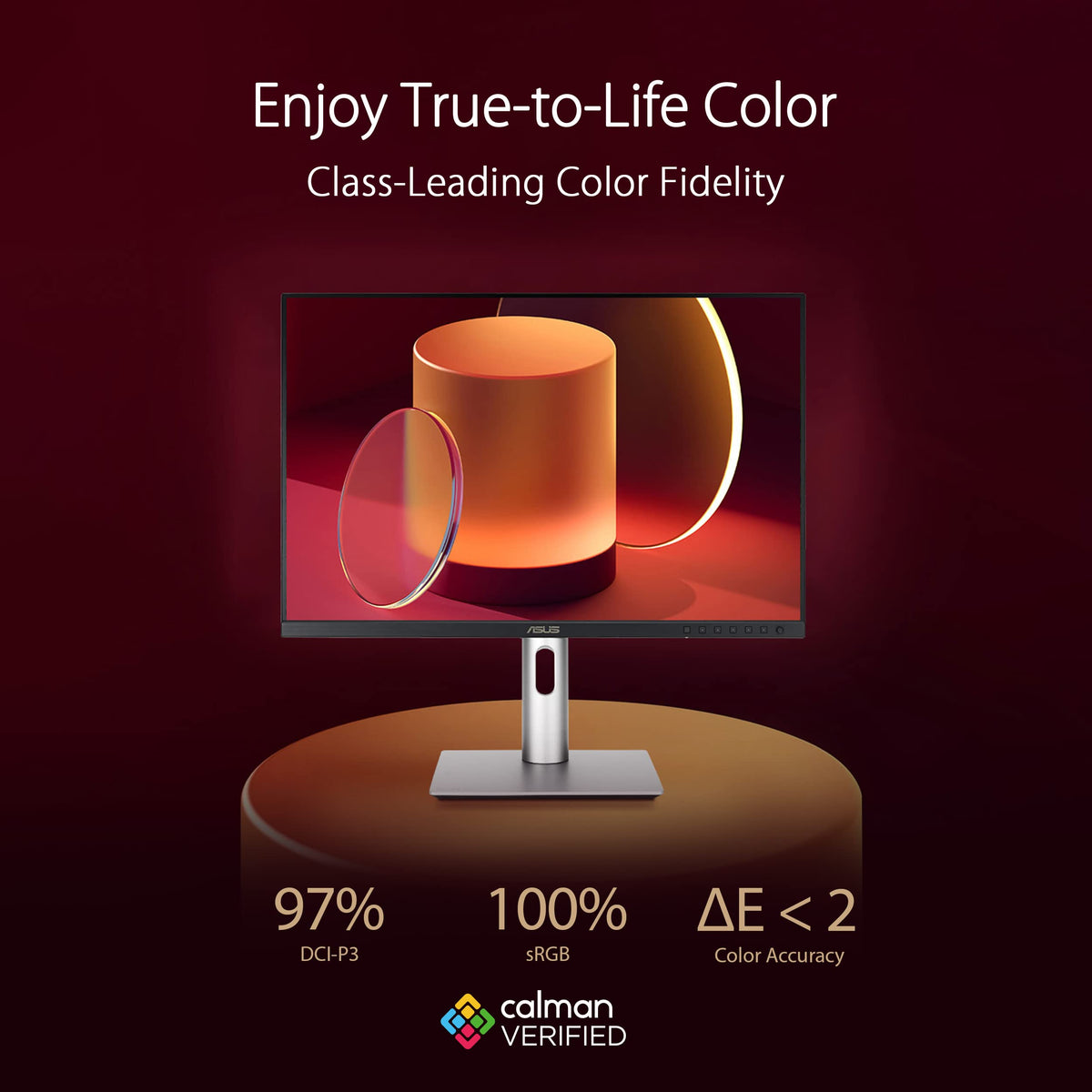 ASUS ProArt PA248CRV Calman Verified label indicating precise color accuracy