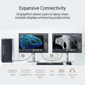 ASUS ProArt PA248CRV ergonomic stand with height tilt and swivel adjustments