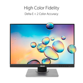 PA248QV IPS display provides 100% sRGB coverage for faithful digital colors.