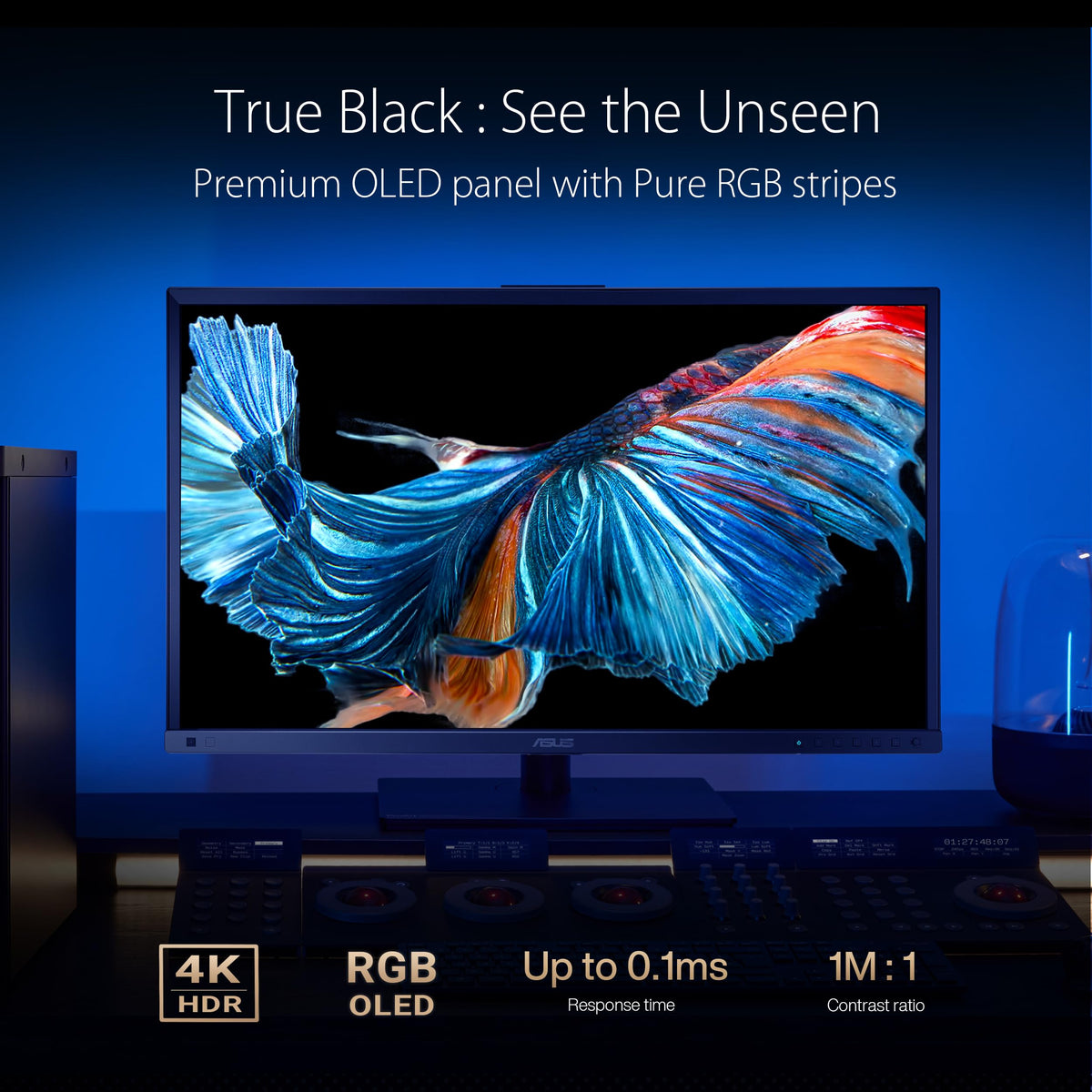 ASUS ProArt PA27DCE-K 99% DCI-P3 coverage for lifelike palettes