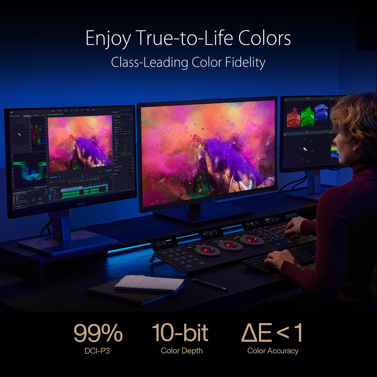 ASUS ProArt PA27DCE-K HDR-10 and HLG support for realistic previews