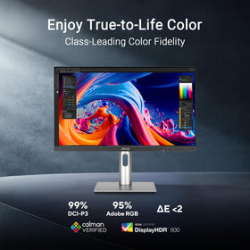 ASUS ProArt PA27JCV rear ports layout for easy connectivity across devices