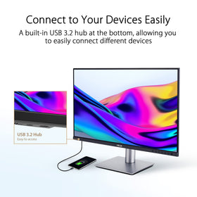 Asus ProArt PA329CRV daisy-chain connectivity for extended setups.