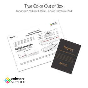 Asus ProArt PA329CV Calman Verified panel ensures Delta E under 2 for reliable previews.