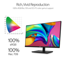 Asus ProArt PA329CV adjustable stand and connections support long, productive sessions.
