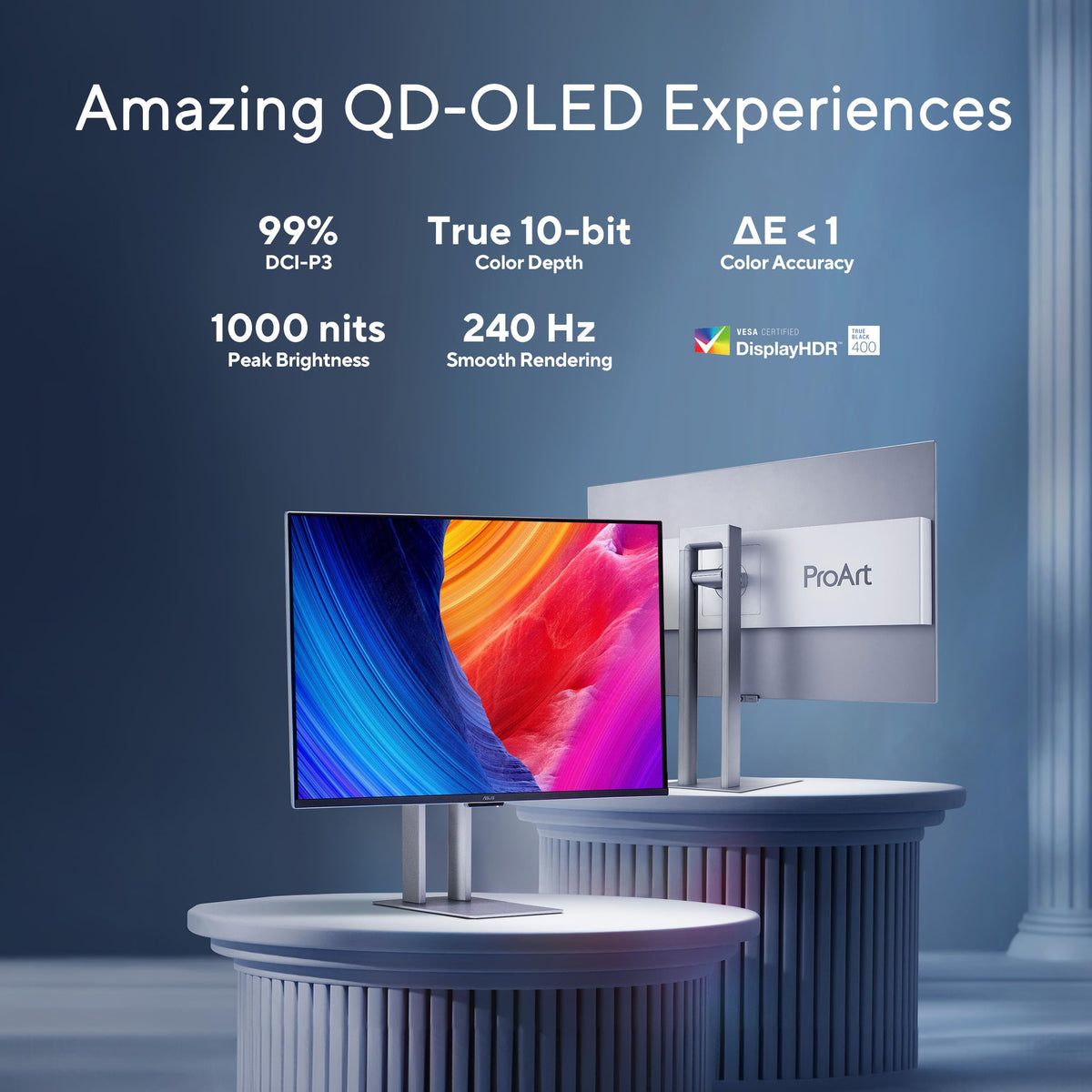 ASUS ProArt PA32UCDM 240 Hz for smooth motion previews.