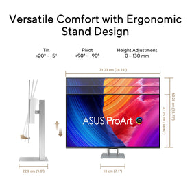 ASUS ProArt PA32UCDM HDR format support including Dolby Vision, HDR10, HLG.