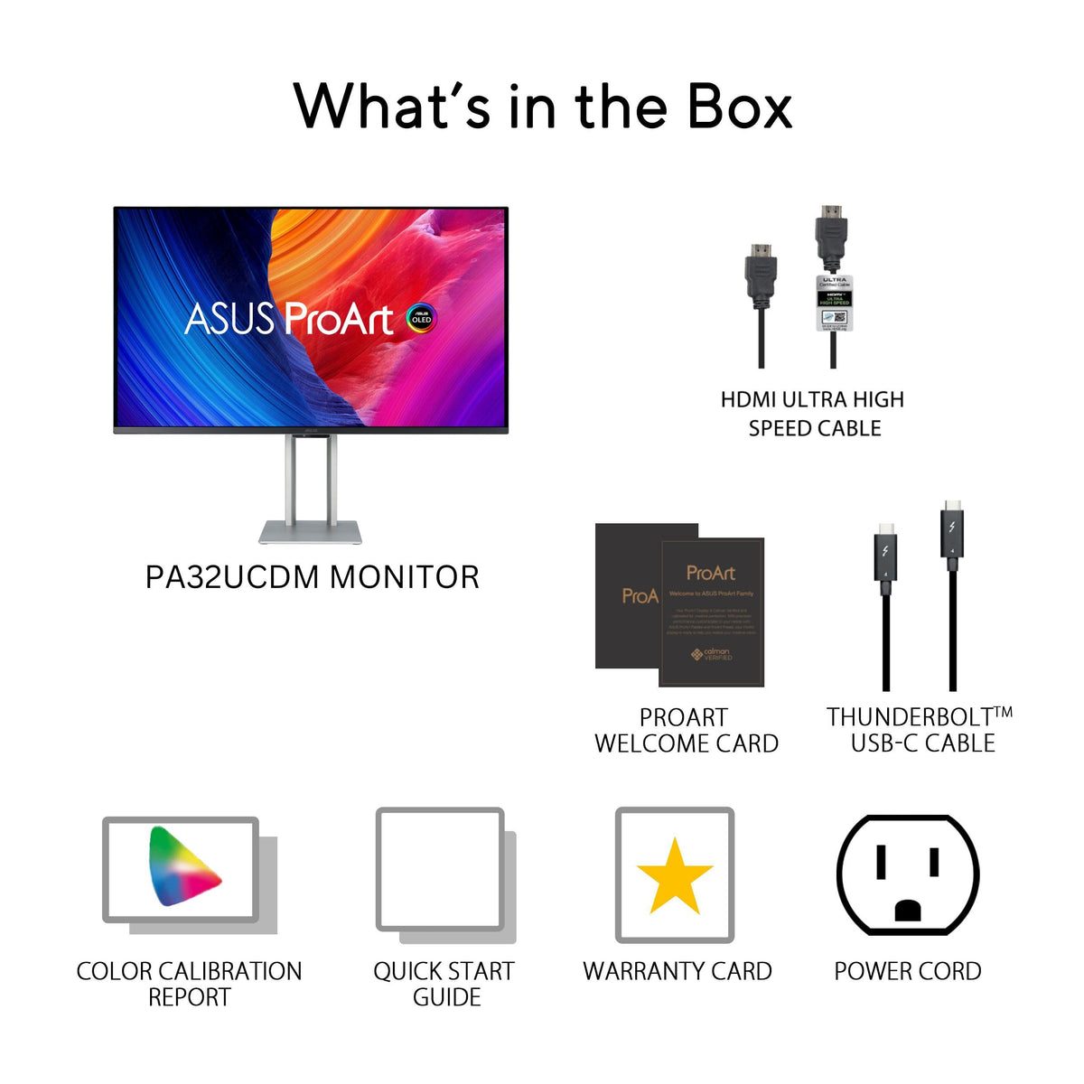 ASUS ProArt PA32UCDM Thunderbolt 4 and Calman Ready streamline workflows.